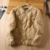 Chaqueta Acolchada Retro Chaqueta de Caza Acolchada Otoño e Invierno Chaqueta de Trabajo para Hombre Khaki Americano Chaqueta de Algodón Americana Chaqueta de Algodón sin Cuello