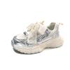 Tenis para niña Primavera y Otoño 2025 Nuevo Malla Perla Guofeng Lazo Zapatos Torre Zapatos para Correr Zapatos para Niños