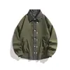Chaqueta de Estilo Nuevo Primavera y Otoño 2026, Talla Grande, Falso Dos Piezas con Parches Cuadros, Casual Juvenil