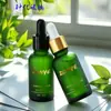 Botella de Vidrio para Aceite Esencial Esmerilado Verde 30ml, Botella Gotero para Líquido de Esencia, Material de Empaque Cosmético, Botella de Vidrio Original para Aceite Esencial