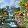 Pintura a óleo digital DIY feita à mão paisagem figura pintura decorativa pintura a óleo pintada à mão pintura colorida colorir colorindo atacado