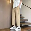 Pantalones Cortos Color Caqui de Seda de Hielo para Hombre, Pantalones de Pierna Recta Finos de Secado Rápido para Verano, Pantalones Casuales Adelgazantes para Hombre de Tallas Grandes