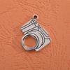 Accesorios de joyería de aleación para bricolaje, material para auriculares de guitarra de música retro de plata antigua