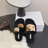 Pantuflas de algodón Hello Kitty con estampado de leopardo dulce y fresco para mujer, para interior, suela suave, cómodas, amigables con la piel, tela cepillada, pantuflas peludas de meter