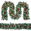 Corona Navideña para Colgar en la Puerta 180/270cm Decoraciones Artificiales Árbol de Navidad Ratán Adornos Colgantes Diseño de Escena Puerta