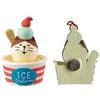 Ímã de Geladeira Gato Fofo Estilo Japonês Ins Alto Valor Magnético 3D Pão Assando Bolo Decoração de Cozinha Metabo