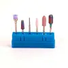 Seis juegos de cabeza de pulido de uñas aleación de color acero de tungsteno cabeza de pulido de uñas cepillo de limpieza de cuarzo pulido 6 juegos
