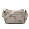 Bolso Cruzado Casual para Viajes Diarios, Nuevo Modelo Transfronterizo, Gran Capacidad, Color Sólido Simple, Bolso de Hombro con Múltiples Compartimentos, Bolso de Nylon para Mujer Estilo Coreano