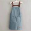 Delantal de cocina para el hogar, impermeable y a prueba de aceite, ropa de trabajo, impresión de logotipo, personalizado, para mujer, de verano, cintura fina para comedor