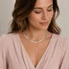 Collar con colgante de cruz de diamantes de imitación de moda transfronteriza europea y americana, elegante collar de moda multicapa para mujer
