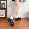 Yuanlitong 2025 Sapatos Loafer de Plataforma Femininos Estilo Coreano Camurça Couro Uniforme Sapatos para Outwear Feminino Estilo College Salto Grosso