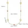 Collar Simple y Elegante de Nariz de Cerdo con Incrustaciones de Circonita, Pulsera de Acero Inoxidable para Mujer, Estilo Popular, Lujo Ligero, Nicho, Sensación de Alta Gama, Versátil