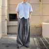 Pantalones de Rayas de Línea A de Alta Calidad, Pantalones Casuales de Corte Amplio y Caída Suelta, Pantalones Largos de Trabajo con Piernas Anchas