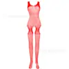 Lingerie Erótica para Comércio Exterior Europeu e Americano com Peito Vazado, Lingerie Sexy de Renda Jacquard Peça Única com Abertura na Virilha e Bodystocking W291