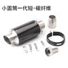 Nuevo tubo de escape modificado para motocicleta con envío gratuito, cilindro pequeño de generación, boca oblicua, fibra de carbono real, resistente a altas temperaturas, escape universal
