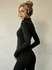 Chaqueta Deportiva con Cuello Alto y Cremallera para Mujer Ropa de Yoga Manga Larga con Agujeros para el Pulgar Alta Elasticidad Ropa Europea y Americana para Fitness Running Entrenamiento