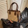 Bolso de cesta de verduras vintage para mujer, novedad de 2025, bolso bandolera de moda, bolso de cubo portátil para uso diario coreano.