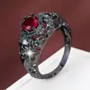 Anillo Calavera Hueca Personalizado con Pulpo y Circonita Transfronterizo para Mujer, Anillo de Dedo Índice de Estilo Oscuro de Moda, Venta Directa del Fabricante