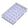 Caixa de Joias com 28 Compartimentos Montável e Desmontável Caixa de Armazenamento para Joias de Nail Art Caixa com Compartimentos para Diamantes de Liga de Diamante Pequenos Acessórios de Nail Art