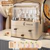 Caja de almacenamiento de cosméticos a prueba de polvo, tocador, gran capacidad, caja de almacenamiento multicapa, escritorio de dormitorio, almacenamiento avanzado de lápiz labial