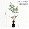 Plantas verdes artificiales, helecho cabeza de mono, helecho dorado, helecho estilo Zen, plantas verdes para oficina y sala de estar, plantas en maceta de pie, adornos de decoración para entrada