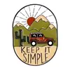 Broche Retro Americano para Exteriores Insignia de Camping Viaje Cactus Chica Vaquera Cámara Estilo Occidental Accesorios para Vestir