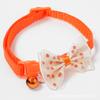 Collar para mascotas transfronterizo con lazo de lunares y campana, collar para perros y gatos, directo de fábrica, ajustable para perros pequeños