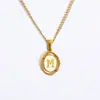 Collar de acero inoxidable para mujer con 26 letras inglesas, colgante de moda europea y americana, joyería al por mayor transfronteriza de Amazon