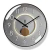 Reloj de pared minimalista estilo nórdico, decoración moderna para sala de estar, reloj redondo de cuarzo, segundero de barrido silencioso, para uso doméstico