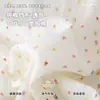 Tejido de Algodón Puro Arrugado Ropa de Casa para Mujer Solapa Estampado Floral Fresco Manga Larga Pantalón Largo 2026 Primavera/Otoño Holgado Pijama para el Hogar