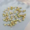 Cuentas Facetadas Rellenas de Oro de 18 Quilates, Cuentas Separadoras, Cuentas Sueltas de Esquina Cortada, Materiales para Bisutería DIY Hechos a Mano, Accesorios para Collares de Perlas al por Mayor