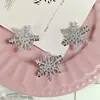 Pinza para el Cabello de Copo de Nieve con Estilo de Chica Invernal Brillante Pinza de Pato Dulce con Purpurina Pinza Lateral Linda Accesorio para el Flequillo