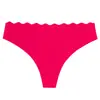 Pantaletas de Hielo Sin Costuras de Cintura Baja Europeas y Americanas, Pantaletas de Mujer de una Pieza Adhesivas de Color Sólido con Cintura Ondulada Hueca