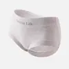 Nova calcinha feminina de algodão com estampa de letras, shorts boxer de cintura média, comprimento estendido, fundo 10A antibacteriano, calcinha de corte reto que abraça o quadril