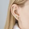 Nuevo Modelo de Henson Acero Inoxidable Puro Incrustado de Circonita Versión Extendida Rosca Interna Tornillo Perno para Cartílago de la Oreja Perno para Labio Joyería para Piercing