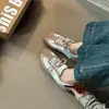 Zapatillas de entrenamiento casuales alemanas de suela gruesa para mujer, nuevo modelo 2026, con bloques de color, que aumentan la altura, estilo Forrest Gump, para personas petite, zapatos deportivos y de ocio
