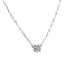 Colar Trevo da Sorte de Quatro Folhas Cravejado com Diamantes, Design de Nicho de Luxo Leve, Corrente Simples para Clavícula, Versátil para Uso Diário, Corrente de Pescoço Feminina Empilhável