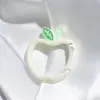Chaveiro de Fivela de Primavera de Maçã Colorida de Pintura Liga Redonda Corrente de Celular Acessórios Artesanais DIY Acessórios Atacado