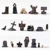 Halloween Pequenos Enfeites Crânio Múmia Ressurreição Festival Fantasma Horror Enfeites de Resina Decoração Criativa de Mesa para Casa