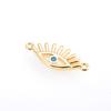 Conector de pulsera para mujer, estilo retro europeo y americano, con forma de hoja de ojo de palma, accesorios de joyería Aobao, con preservación del color, galvanizado