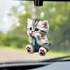 Mochila Creativa Pequeña de Osito de Peluche 2D Colgante Plano de Acrílico Decoración de Coche Llavero de Bolsa Colgante Estilo Ins