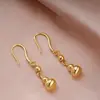 Aretes de Calabaza Brillantes Color Oro Jade para Mujer, Nuevo Estilo Chino, Retro Elegantes, Lujo Ligero, Aretes de Gama Alta, Ganchos para Orejas, Directo del Fabricante