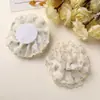 Renda delicada e pura pequeno tecido floral rosa DIY corda de cabelo grampo vestido Lolita acessórios de flor