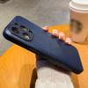 Funda de Teléfono de Cuero Retro de Negocios Adecuada para iPhone 17 16Pro Agujero Redondo Sin Etiqueta Cuero 13/12 Creativa Anti-Caída