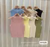 Camisola Interior para Traje de Mujer 2025 Nuevo Primavera y Otoño Sin Mangas Ajustada de Punto Cuello Semi-alto Camisa Base