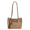 Bolsa Retro Fosca de Comércio Exterior Feminina Grande Capacidade Nova Casual Versátil Bolsa de Ombro Textura Bolsa Tote de Mão para o Dia a Dia