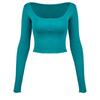 Nueva Ropa de Yoga para Mujer Primavera 2026, Cuello Redondo Grande, Corte Ajustado, Manga Larga, Alta Elasticidad, Ligera, Suave y Transpirable, Ropa de Fitness