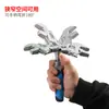 Llave de Carraca Multifuncional, Llave Ajustable Universal, Plegable de Doble Propósito 10 pulgadas Llave de Boca Abierta Giratoria Ajustable