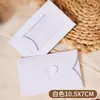 Amazon Retro Transparente Papel Kraft Ventana Pegatina Mascota Forma de Corazón Colorida Tarjeta de Membresía Creativo Pequeño Sobre