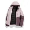 Chaqueta de Trabajo Tres en Uno Desmontable de Dos Piezas a Prueba de Viento Cálida para Otoño e Invierno con LOGOTIPO Estampado y Bordado